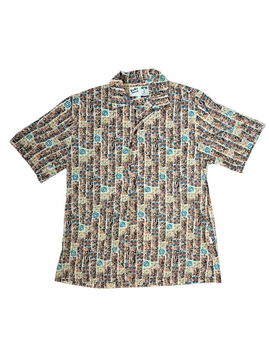 Koko Island Other - KOKO ISLAND Vintage Classic Hawaiian Tiki Block Print Shirt | SZ L